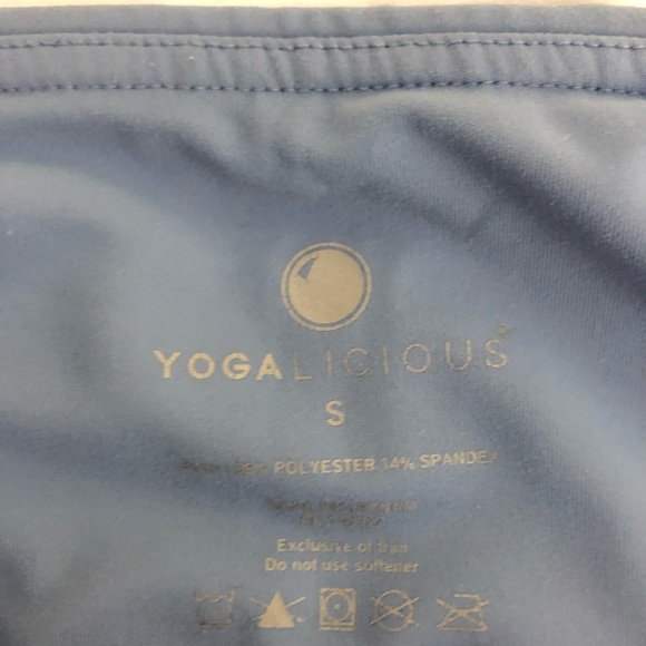 Yogalicious High Waist Capri Blue Grey Leggings Size S - Picture 5 of 9